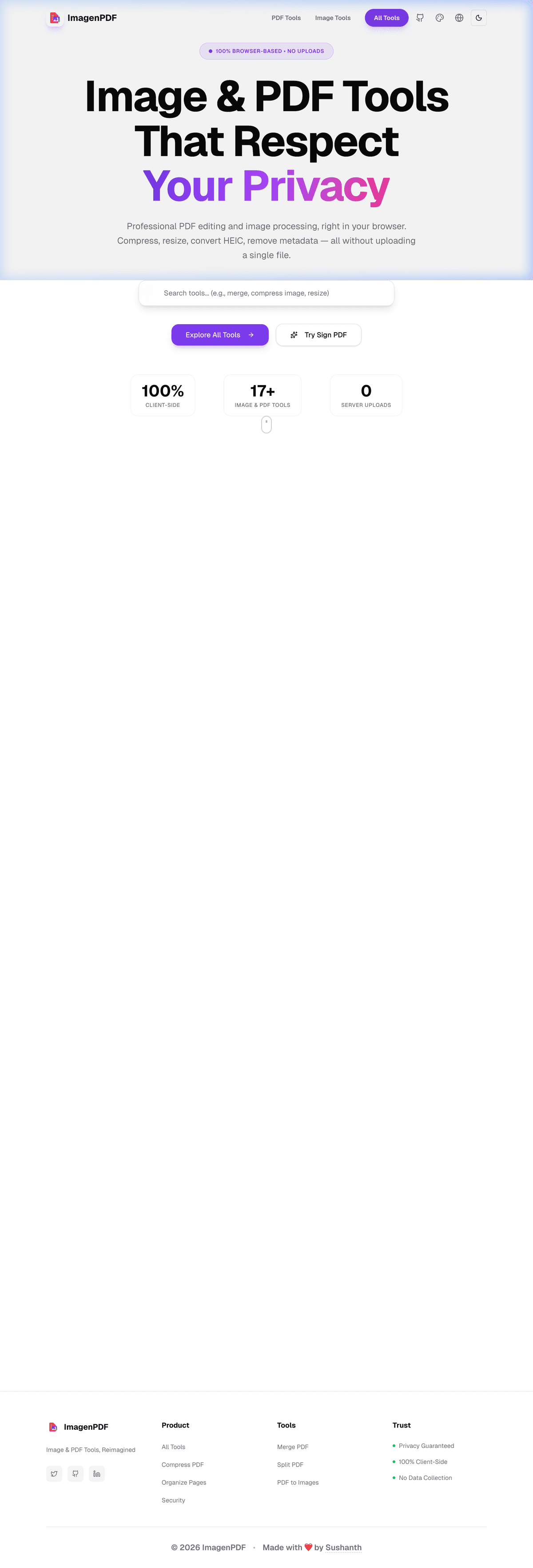 ImagenPDF.com homepage